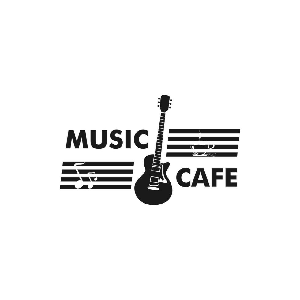 musica logo design vettore modello