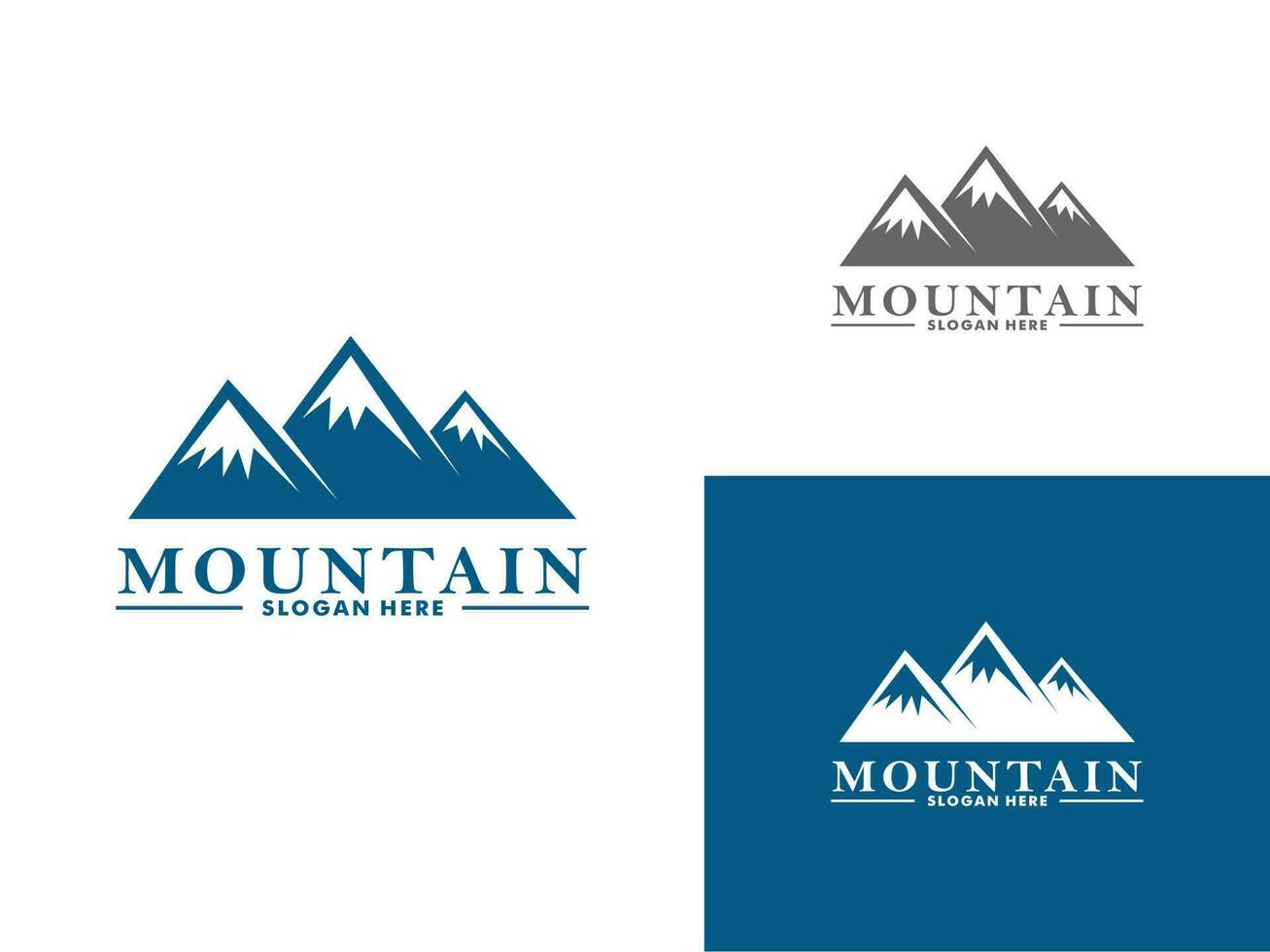 modello vettoriale di montagna logo design