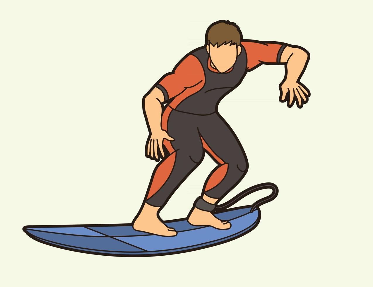 surf azione sportiva vettore