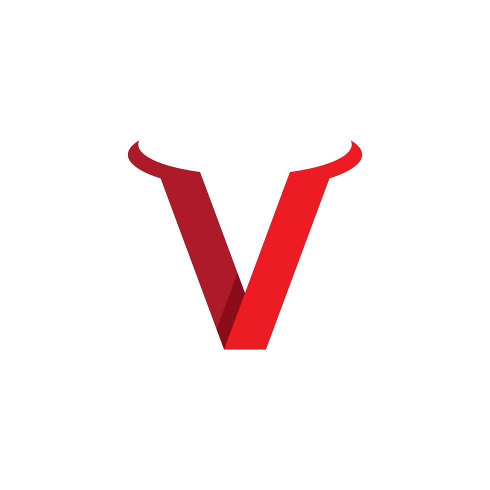 icona di vettore del modello di affari del logo della lettera v