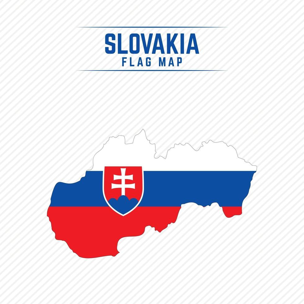 bandiera mappa della slovacchia vettore