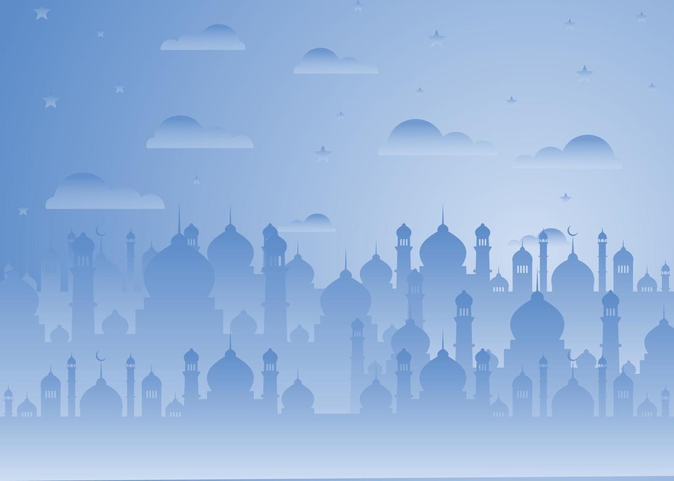eid mubarak e ramadan kareem sfondo islamico vettore
