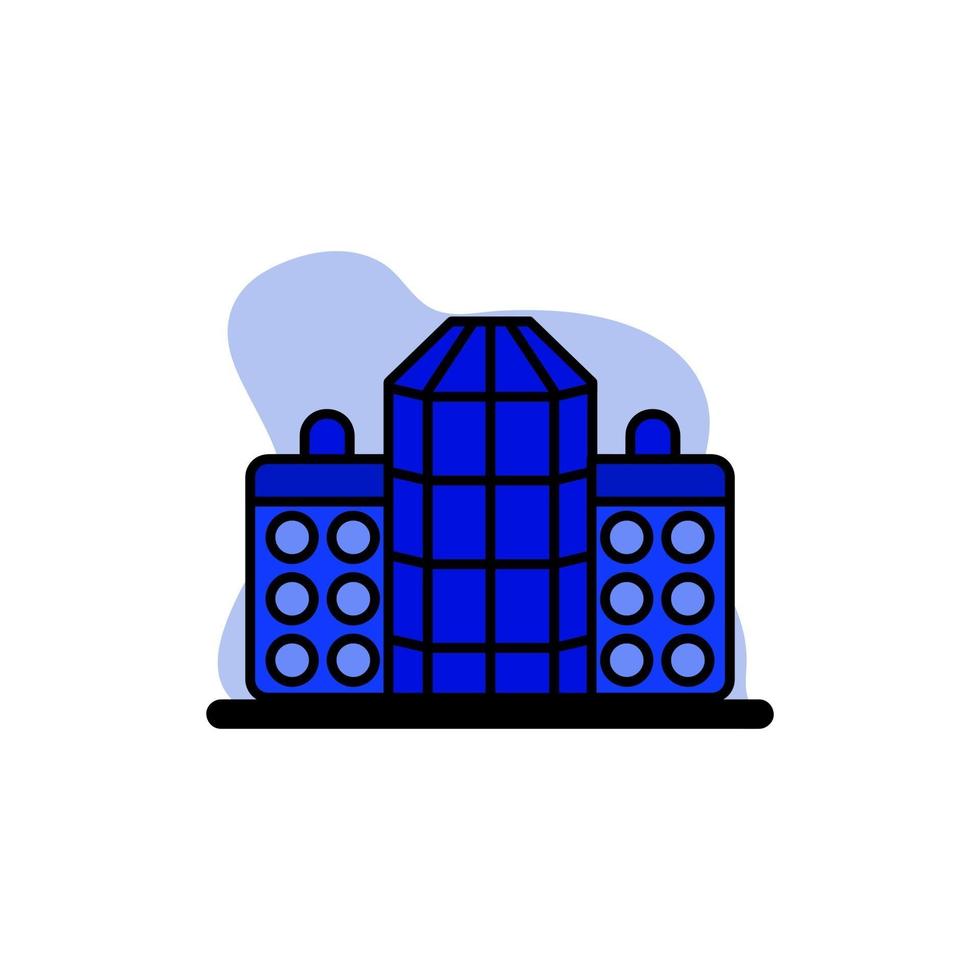 Progettazione dell'illustrazione di vettore di concetto dell'icona degli edifici dell'azienda