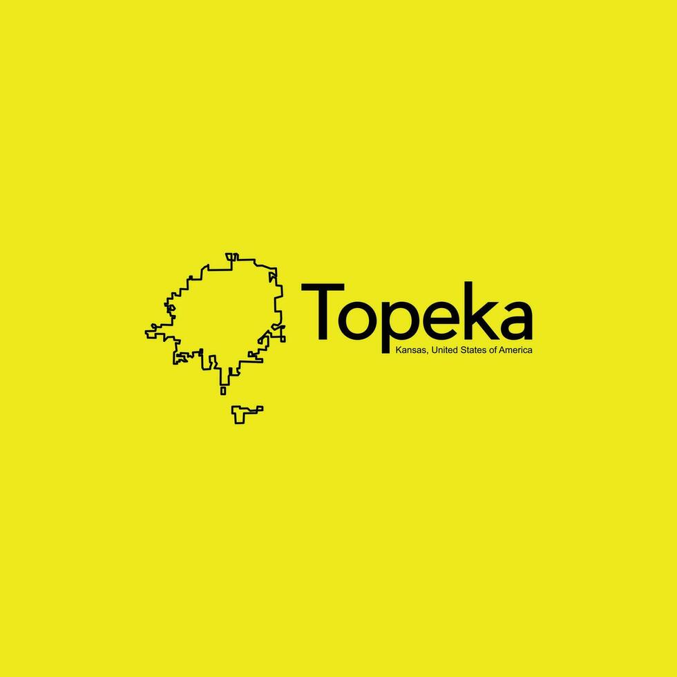 topeka Kansas unito stati città linea moderno logo vettore