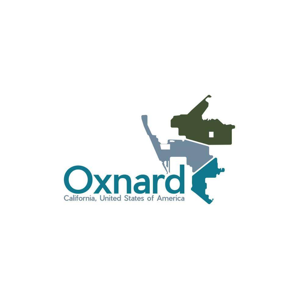 carta geografica di oxnard città moderno creativo design vettore