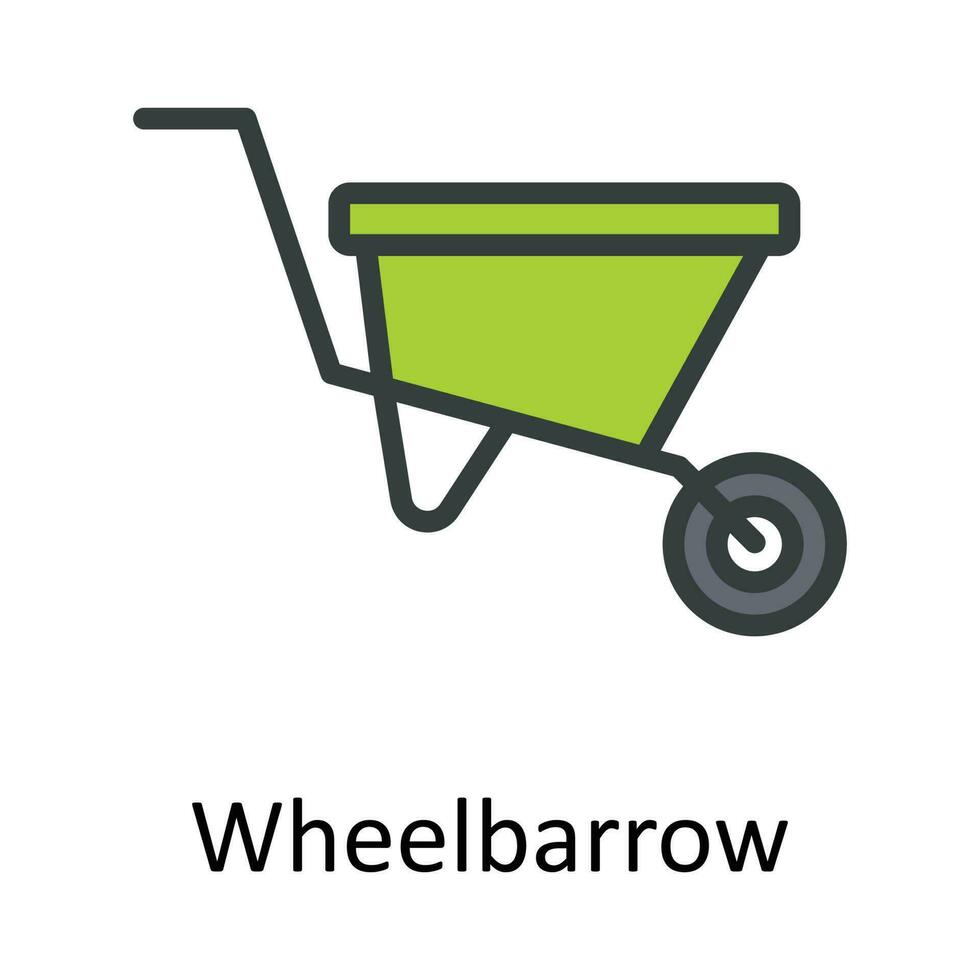 carriola vettore riempire schema icona design illustrazione. agricoltura simbolo su bianca sfondo eps 10 file