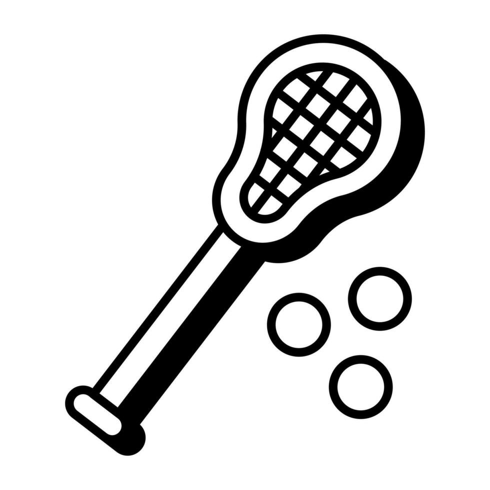 una perfetta icona del design del tennis lungo vettore