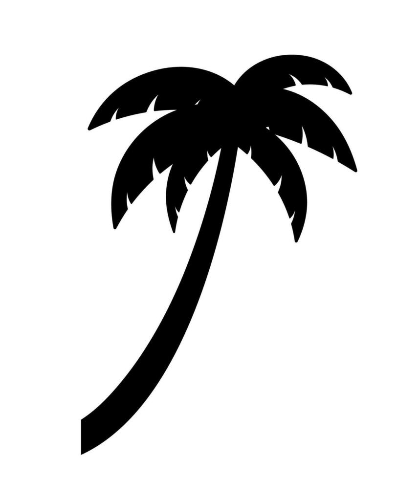 palma e Noce di cocco albero silhouette per estate elemento vettore