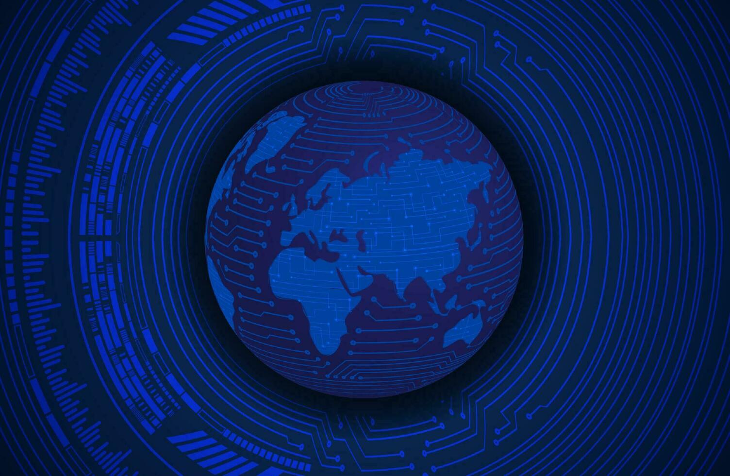 moderno olografico globo su tecnologia sfondo vettore