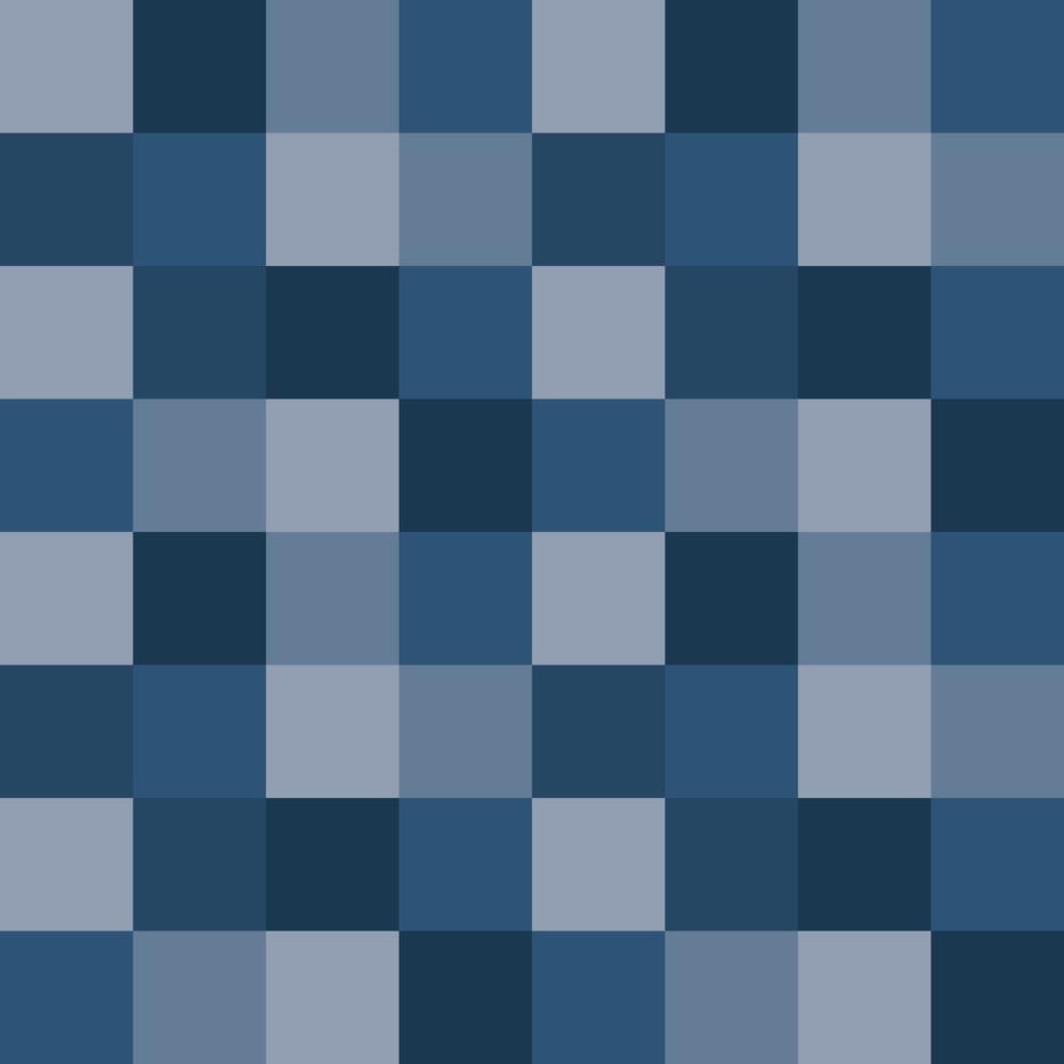 Seamless pattern ripetuto di piazze in diverse tonalità di blu vettore