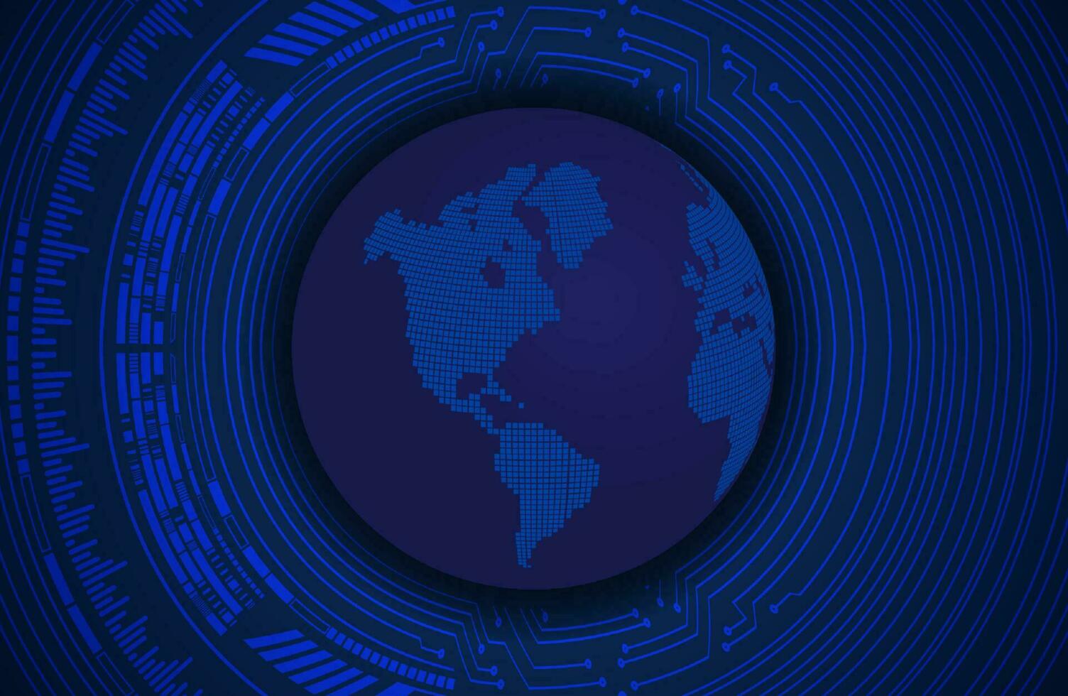 moderno olografico globo su tecnologia sfondo vettore