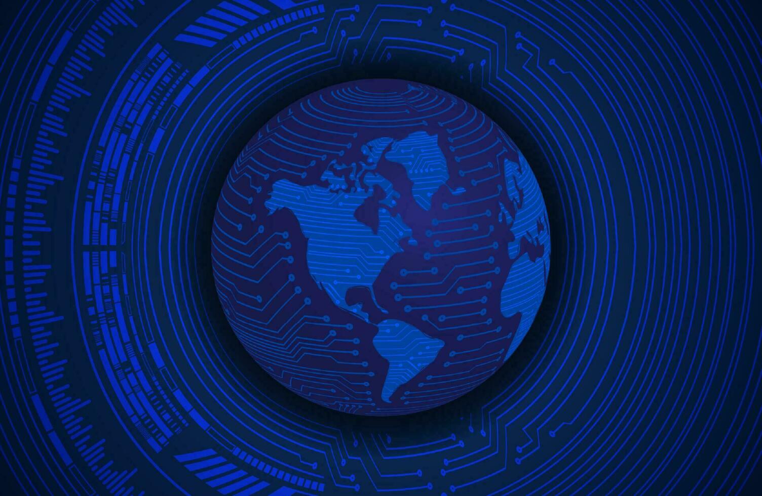 moderno olografico globo su tecnologia sfondo vettore