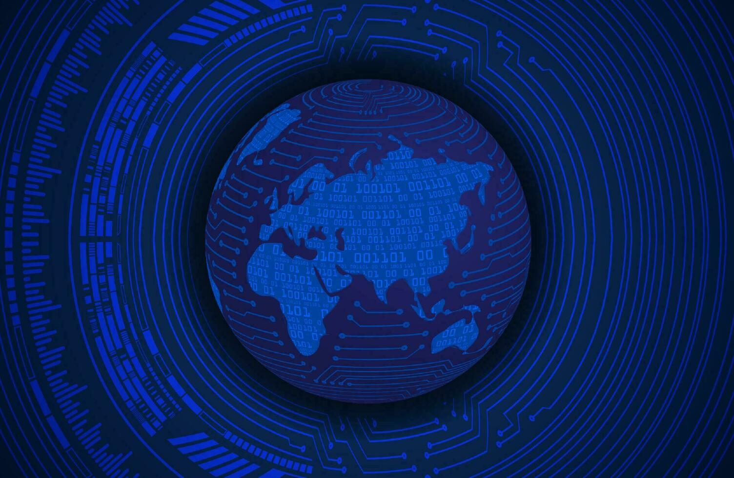 moderno olografico globo su tecnologia sfondo vettore