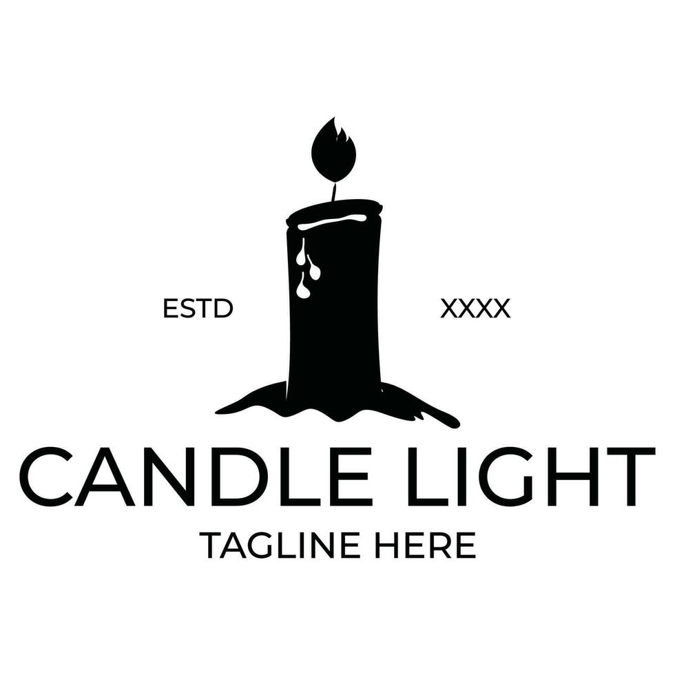 candela leggero Vintage ▾ logo illustrazione vettore