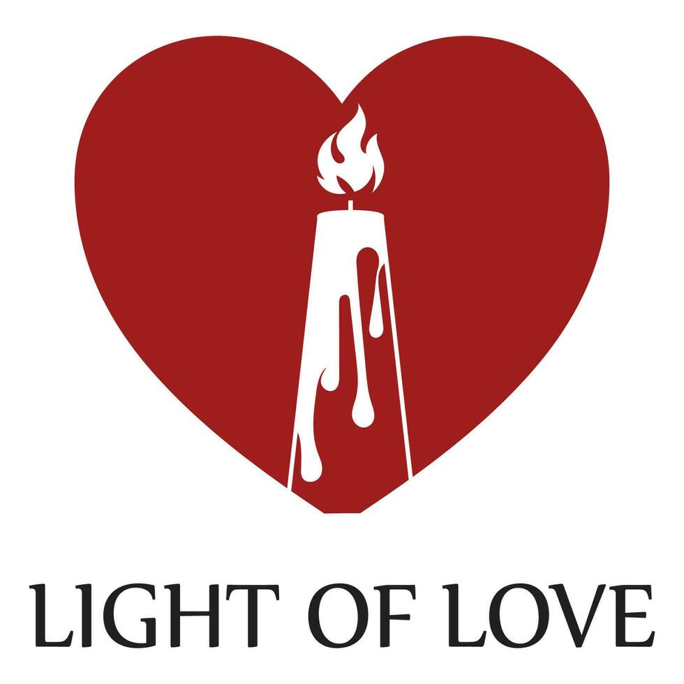 romantico lume di candela icona logo vettore