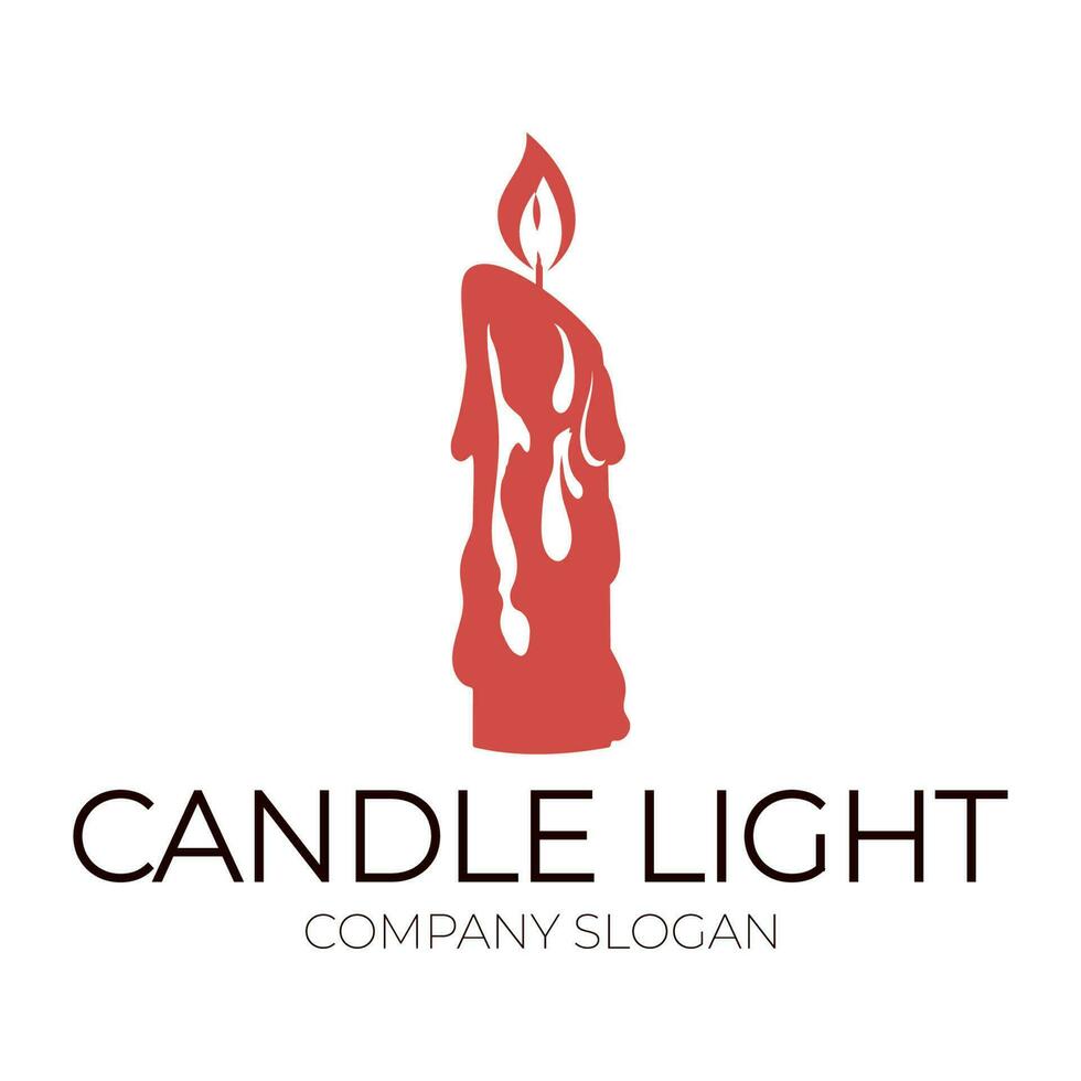 candela leggero logo design modello illustrazione vettore