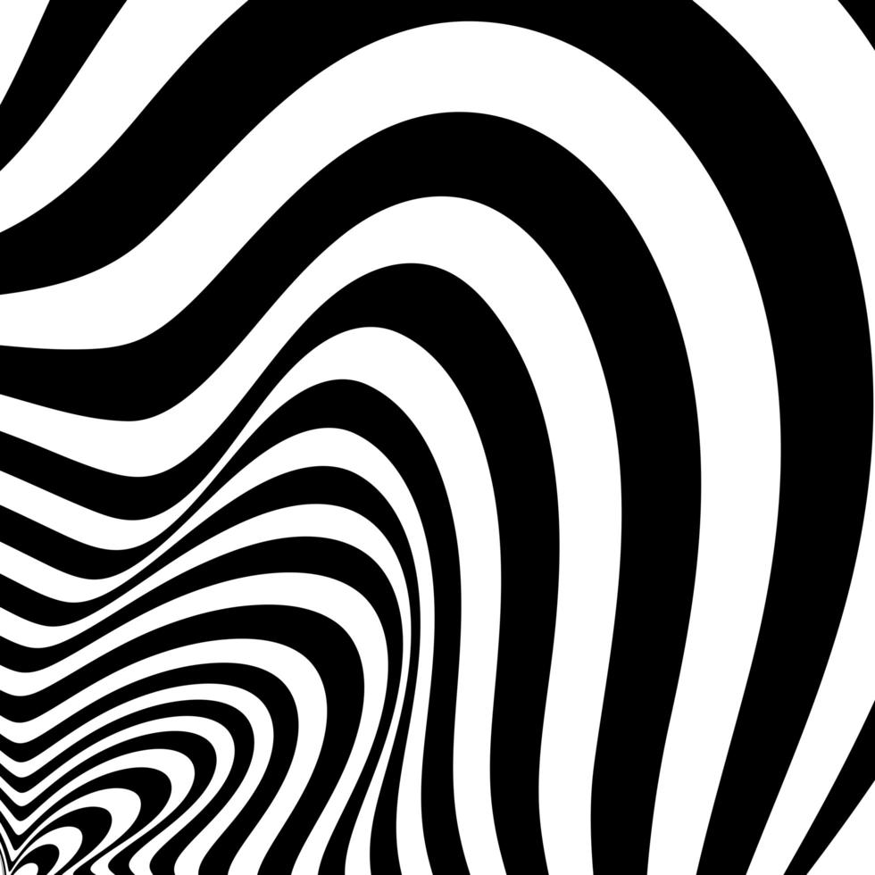 disegno in bianco e nero astratto 3d sfondo geometrico con illusione ottica vettore