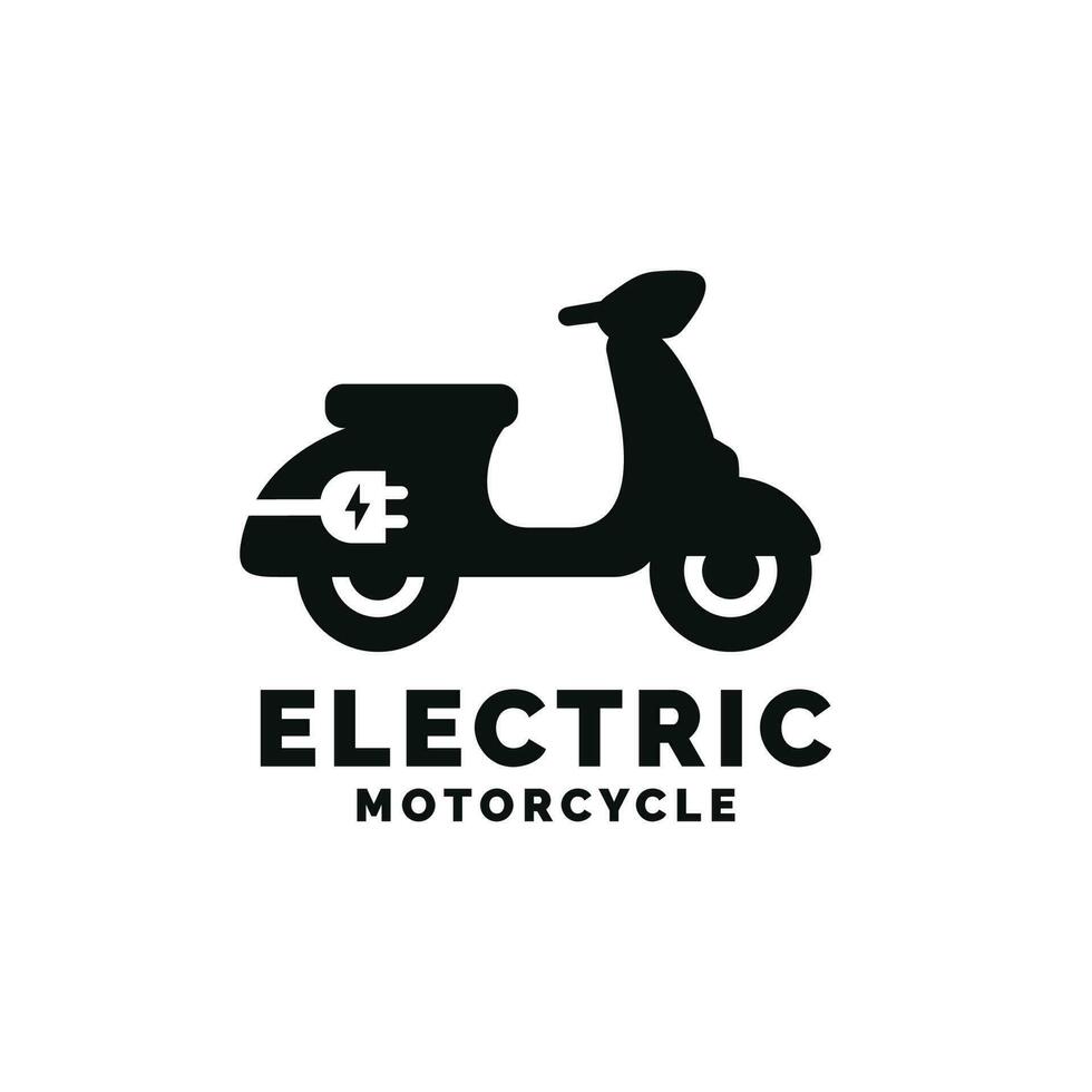 elettrico motociclo logo design vettore