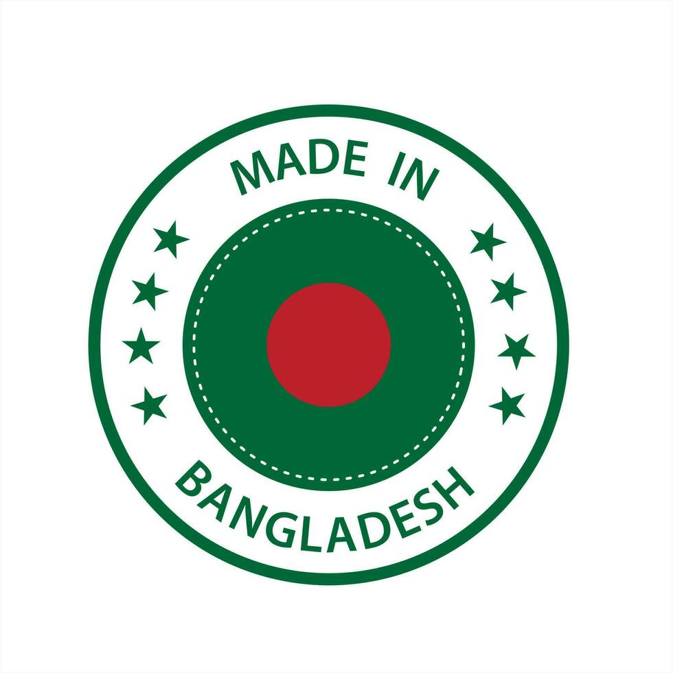 fatto nel bangladesh vettore fiducia distintivo logo design. fatto nel il bangladesh logo