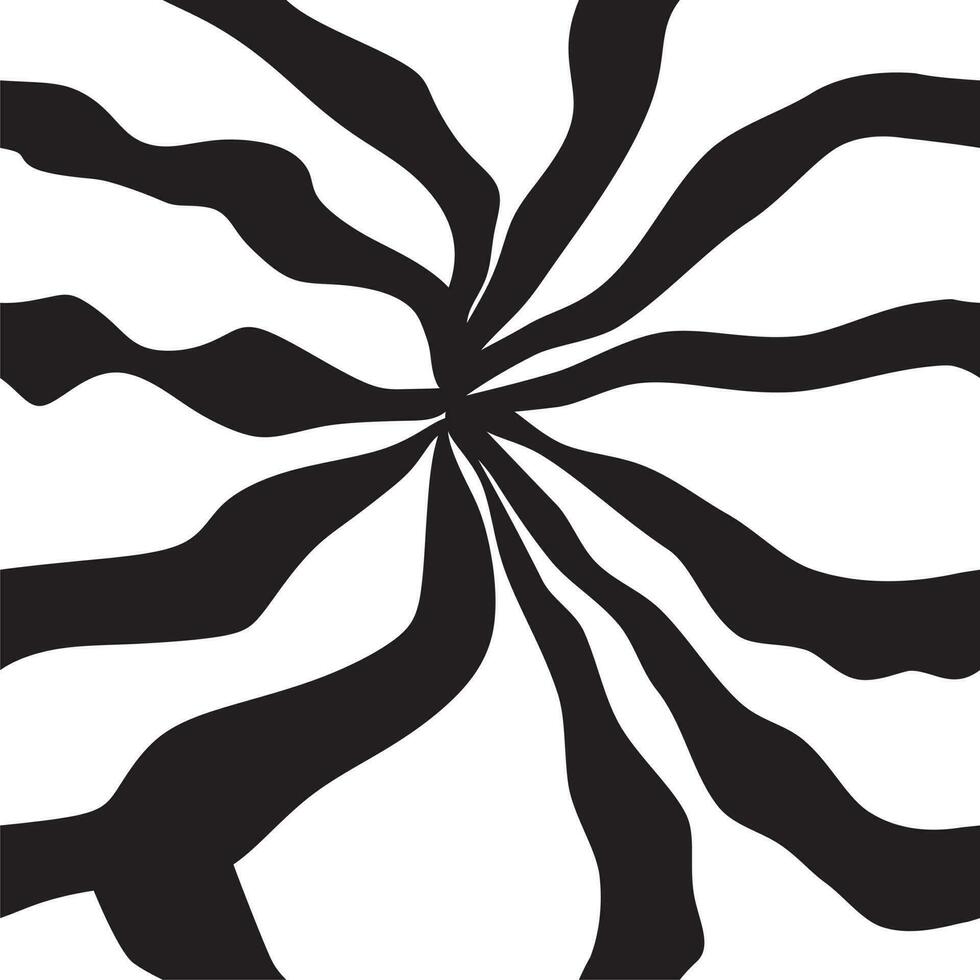 ondulato Linee senza soluzione di continuità modello. vettore astratto liquido Linee struttura. semplice nero e bianca pazzo sfondo.
