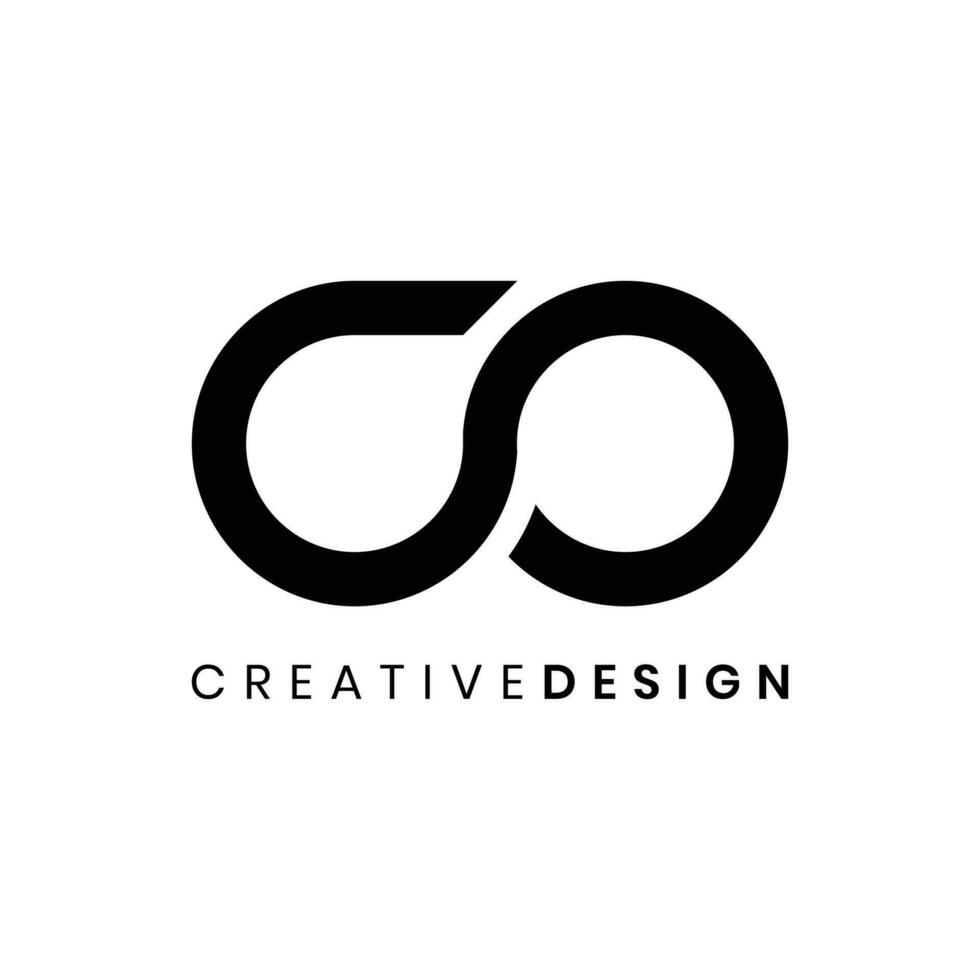 creativo monogramma iniziale co logo design vettore. moderno lettera co infinito concetto vettore