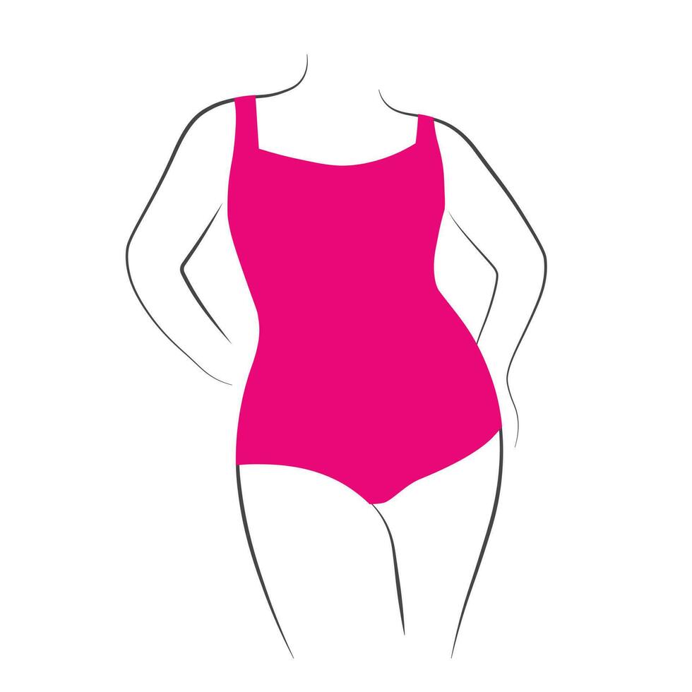 più dimensione bagnarsi completo da uomo per Abbracciare una persona quelli curve. bagnarsi completo da uomo vettore azione illustrazione. biancheria intima e bikini biancheria intima scarabocchio elementi, spiaggia bellezza reggiseno.