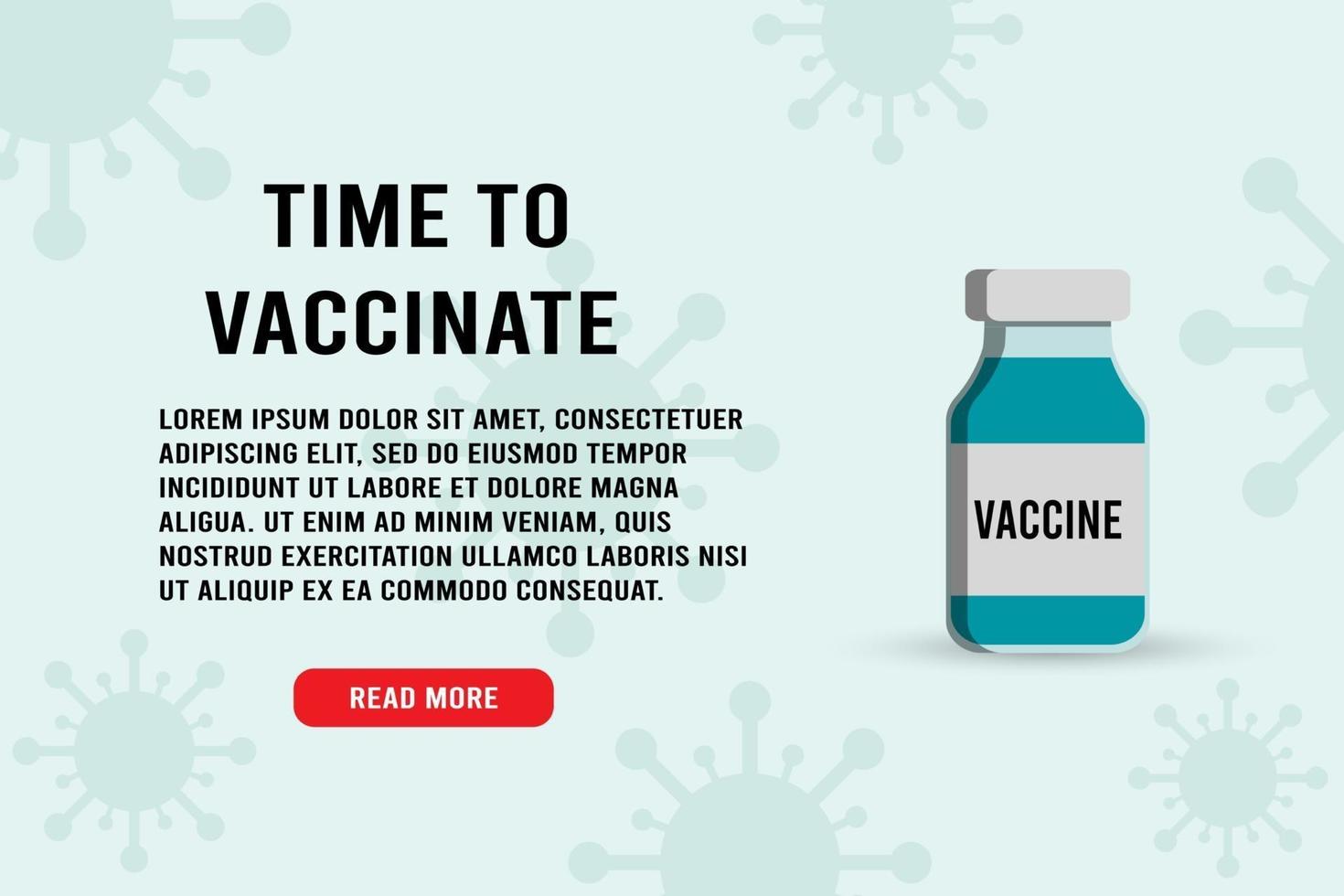 tempo per vaccinare le compresse medicinali banner vettore