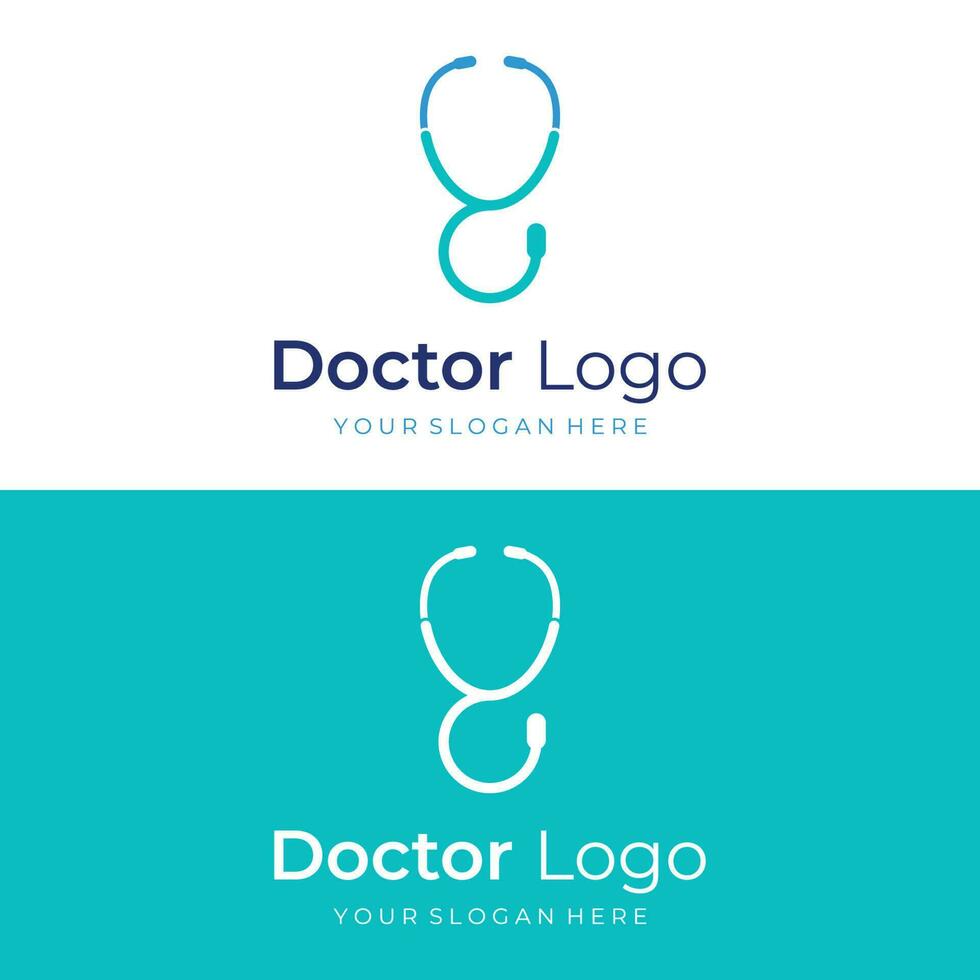 medico stetoscopio logo modello design per Salute cura con creativo idea. vettore illustrazione.