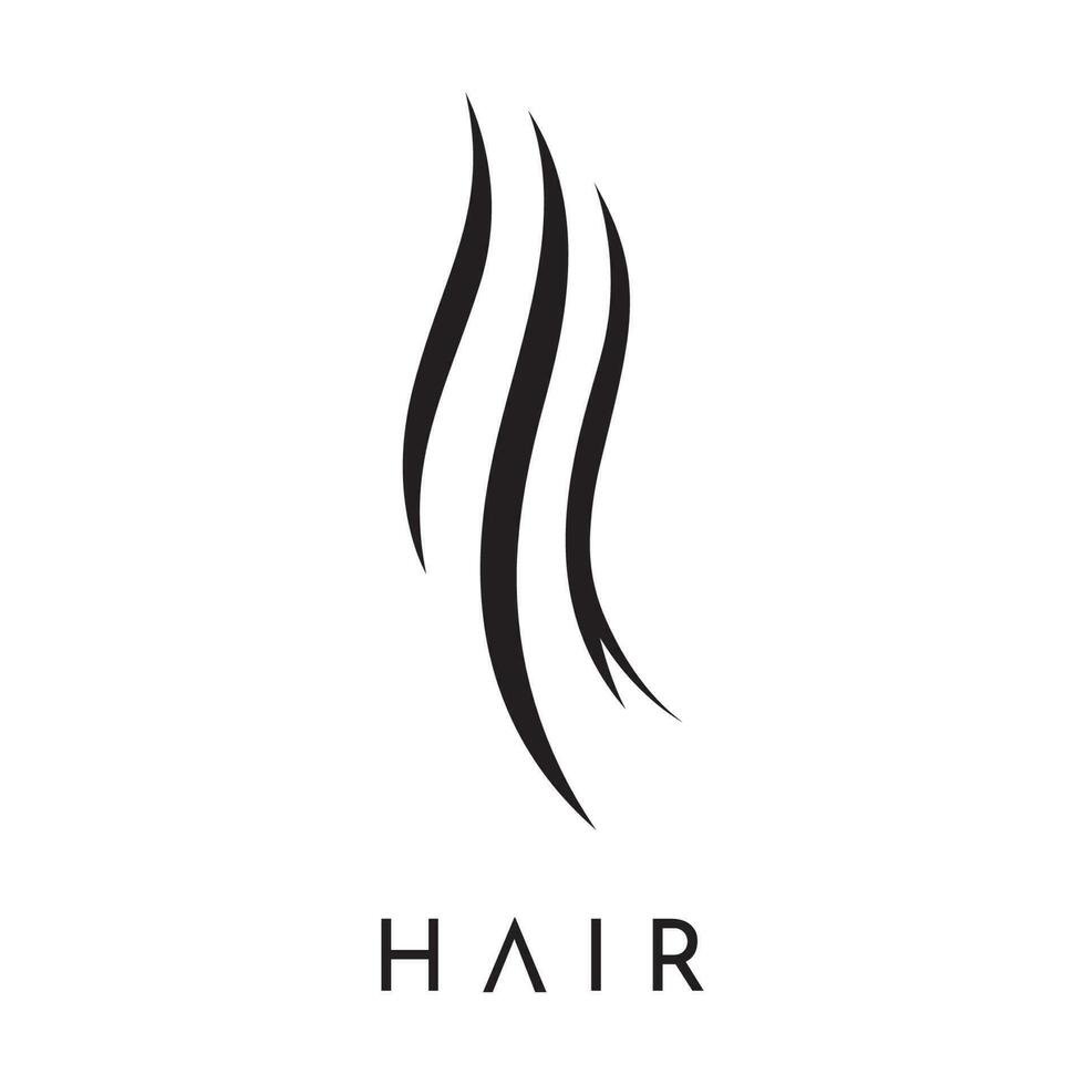 lusso e bellissimo capelli onda astratto logo design.logo per attività commerciale, salone, bellezza, parrucchiere, cura. vettore