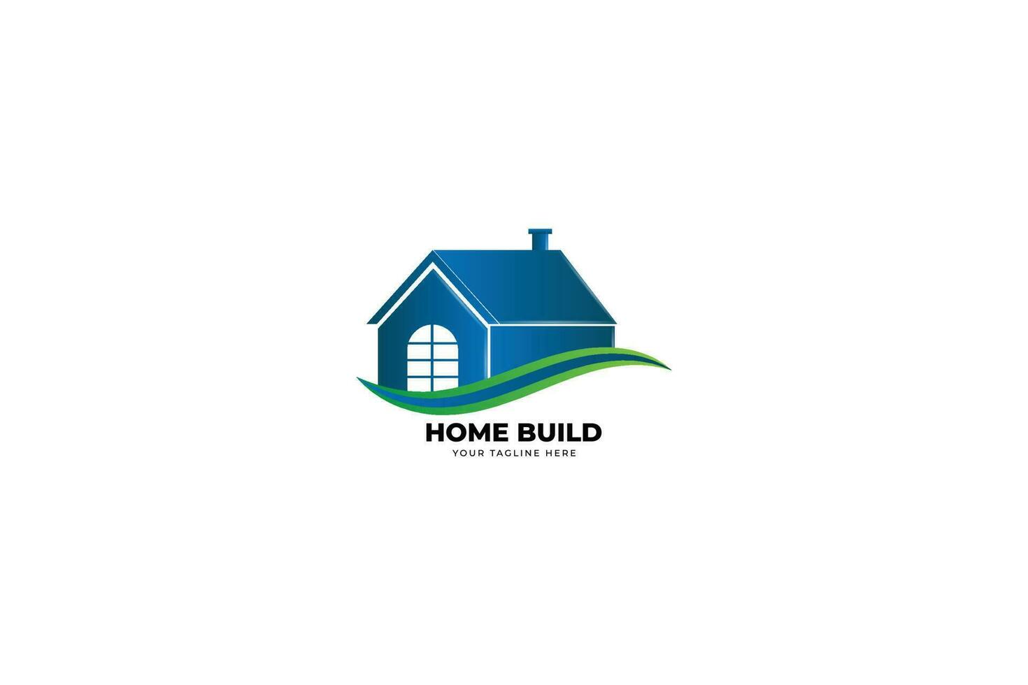 professionale casa costruire logo design illustrazione vettore