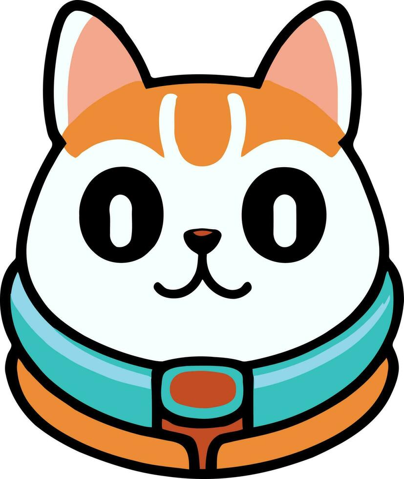 divertente gatto e adorabile gattino personaggio vettore design con piatto colore nel bianca sfondo adatto per etichetta, cartone animato e Stampa design.