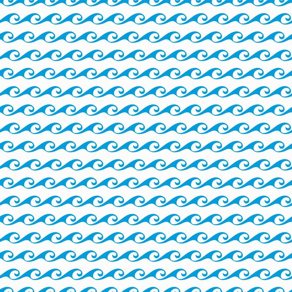 oceano e mare blu acqua onde senza soluzione di continuità modello vettore