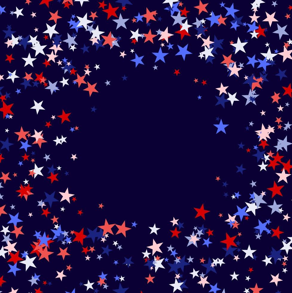 sfondo fatto di stelle rosse blu e bianche vettore