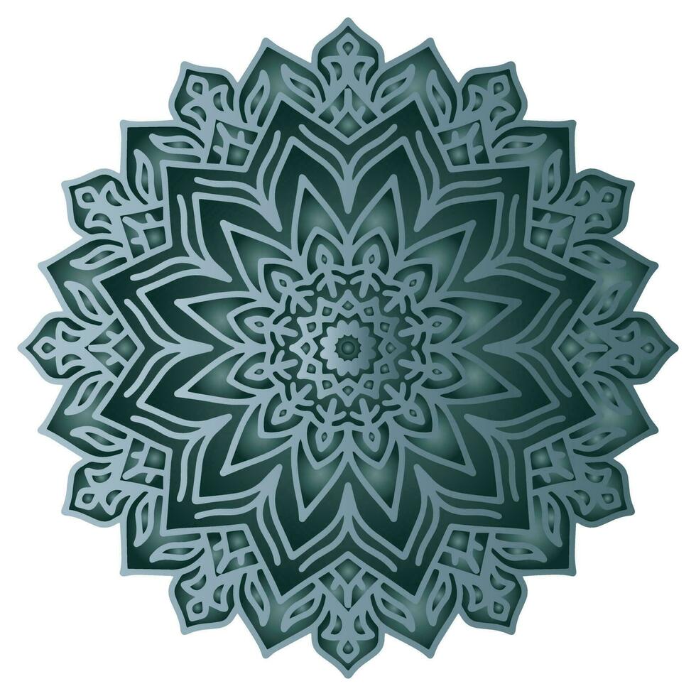 verde mandala modello astratto floreale ornamento vettore