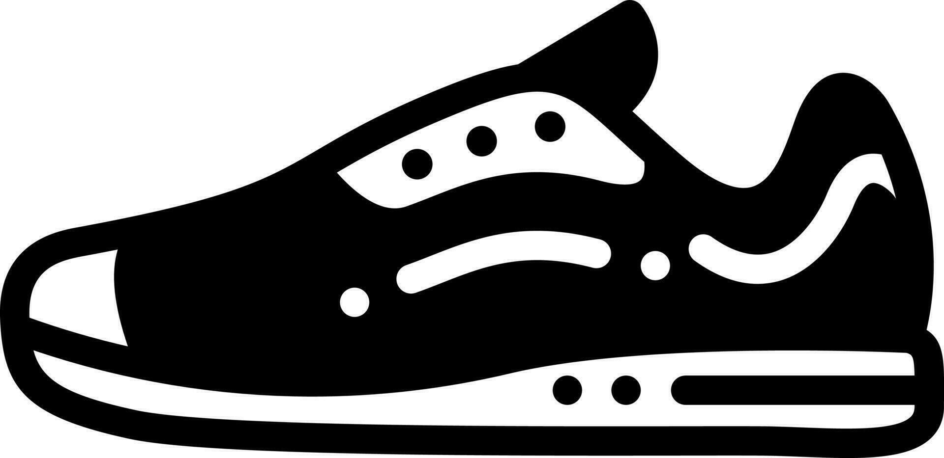 solido icona per scarpe da ginnastica vettore