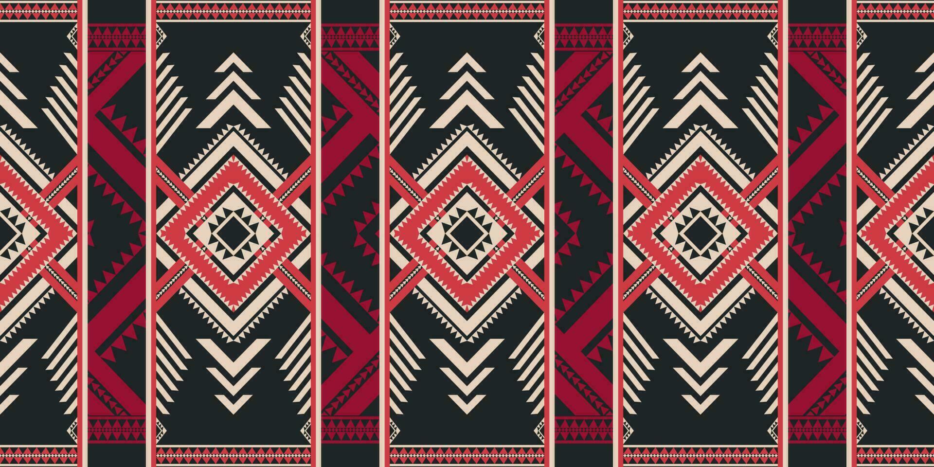 casa pavimentazione decorazioni etnico geometrico modello design. azteco navajo geometrico forma senza soluzione di continuità modello. etnico sud-ovest modello uso per tappeto, tappeto, stuoia, arazzo, altro tessile elementi. vettore