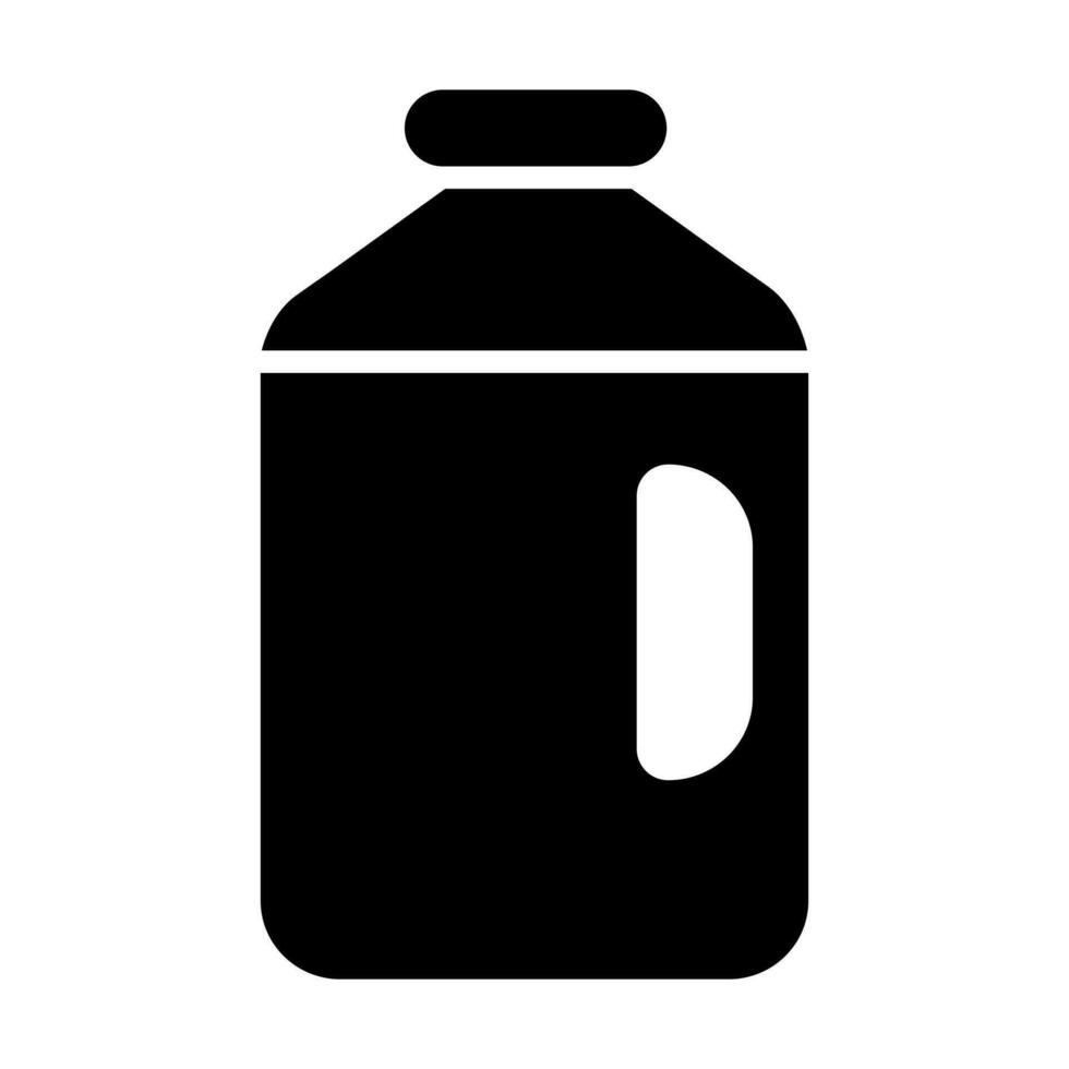 latte bottiglia vettore glifo icona design