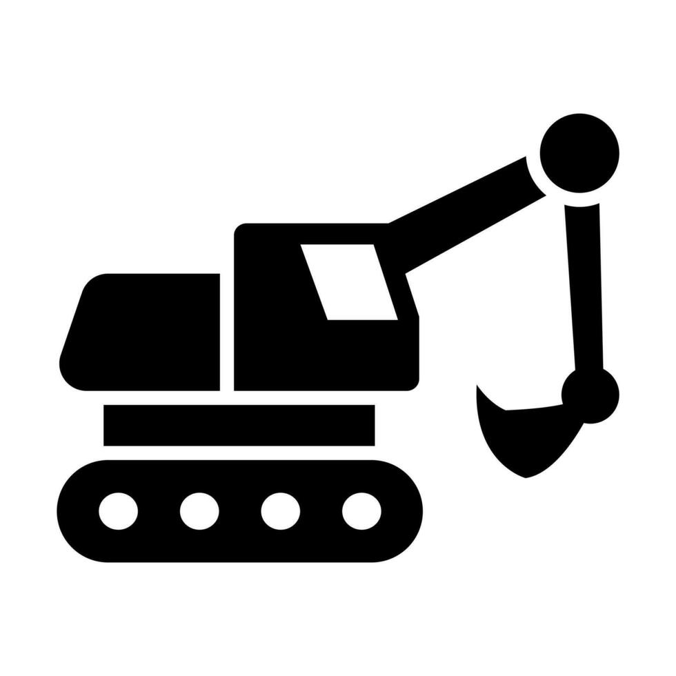 scavatrice vettore glifo icona design