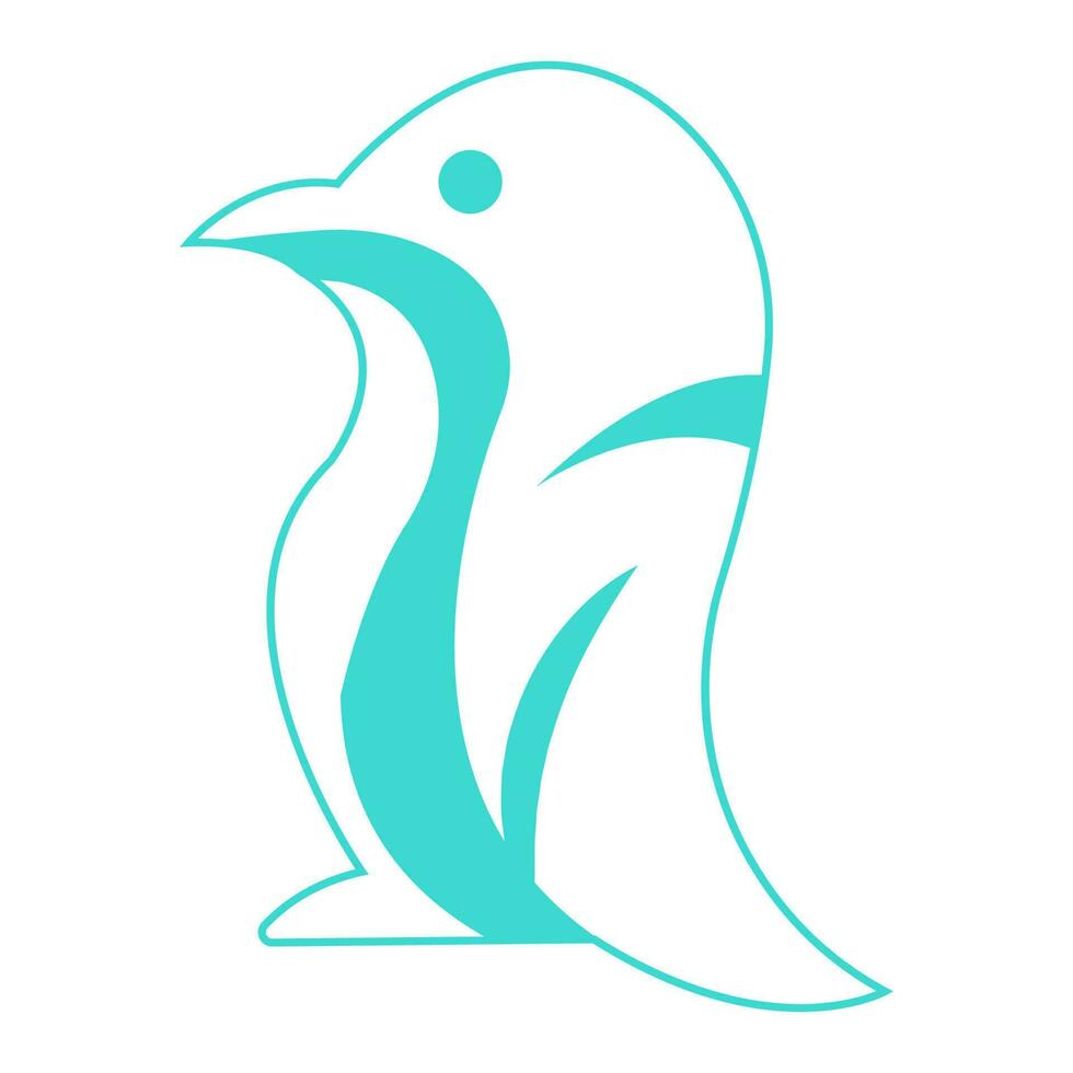 pinguino icona illustrazione vettore