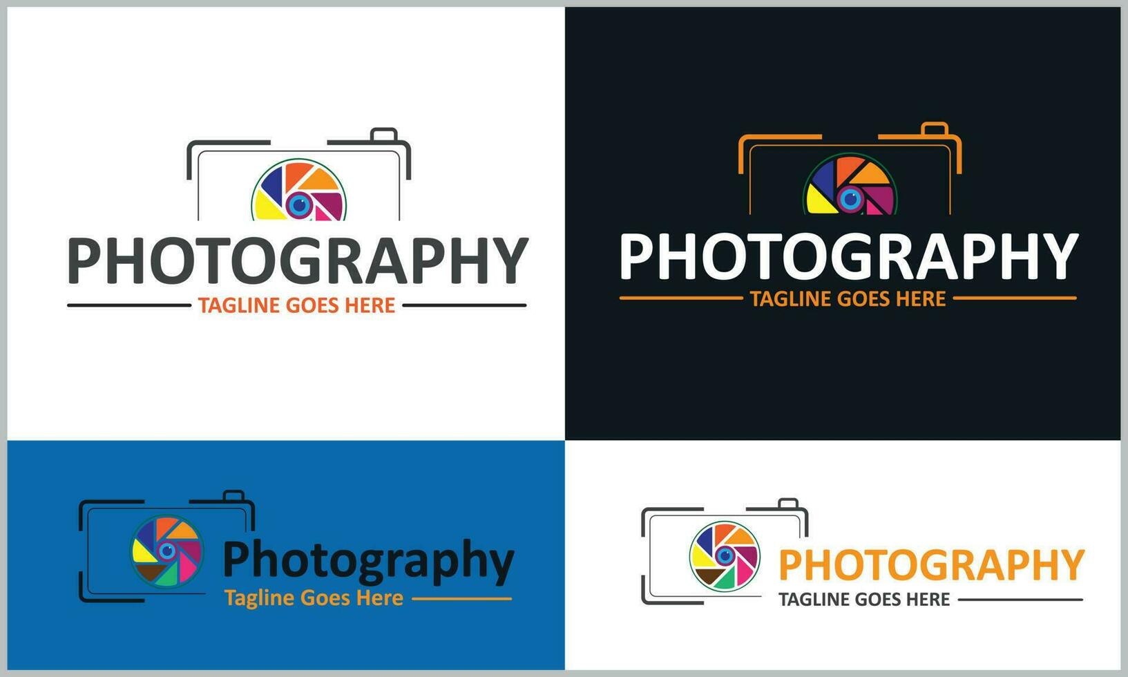 fotografia attività commerciale logo design modello vettore