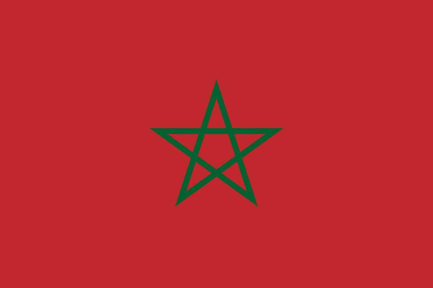 bandiera del marocco, colori ufficiali e proporzione. illustrazione vettoriale. vettore