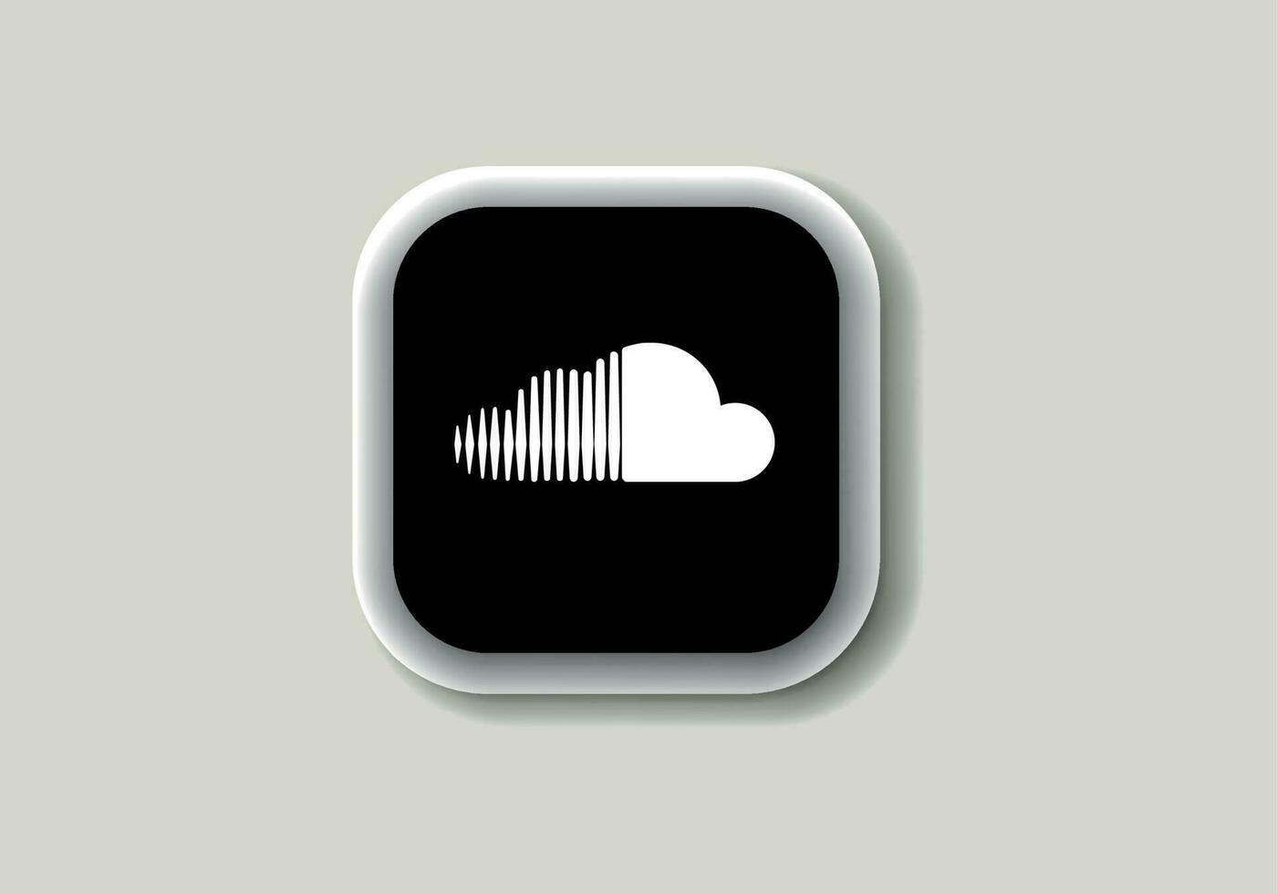 soundcloud nuovo logo e icona stampato su bianca carta. soundcloud sociale media piattaforma logo vettore