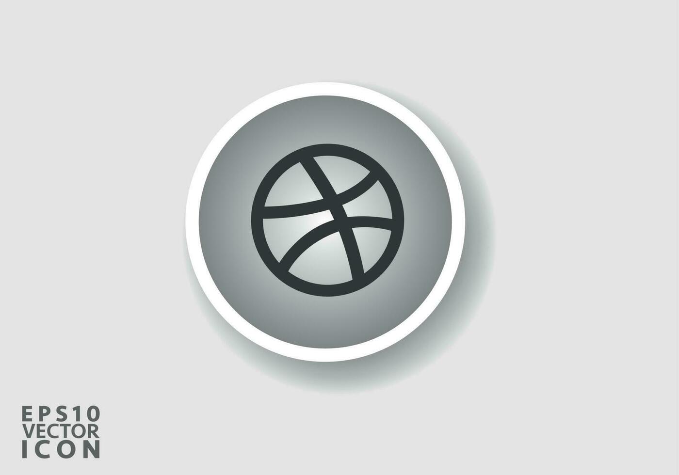 Dribbble logo. realistico sociale media icona logotipo. Dribbble piatto icona modello nero colore modificabile. Dribbble piatto icona simbolo vettore