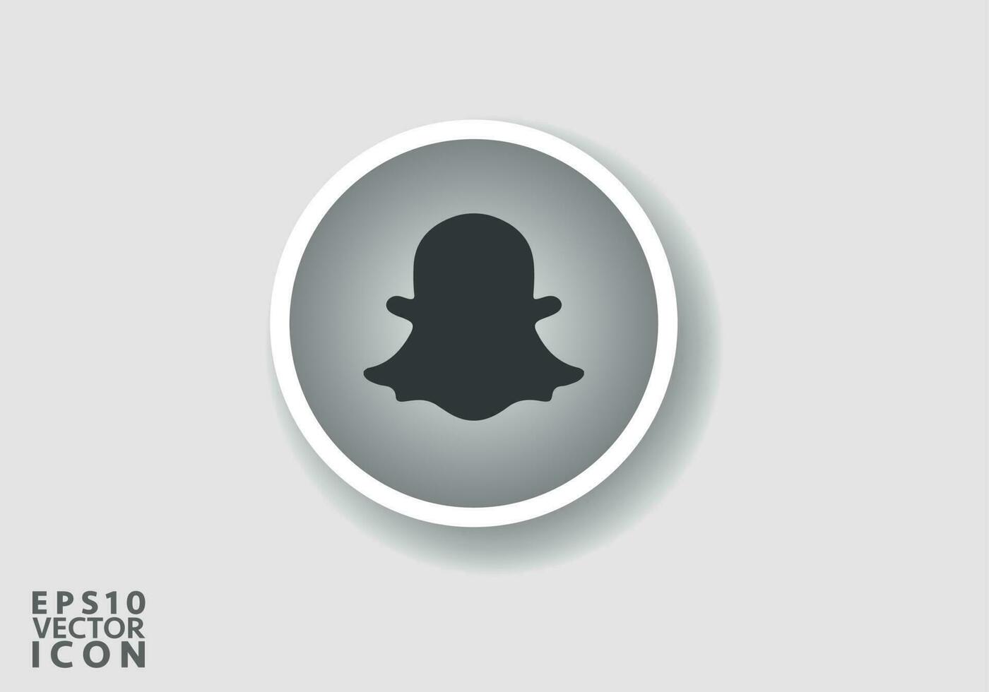 Snapchat logo. Snapchat sociale media icona logotipo. Snapchat piatto icona modello nero colore modificabile. Snapchat piatto icona simbolo vettore