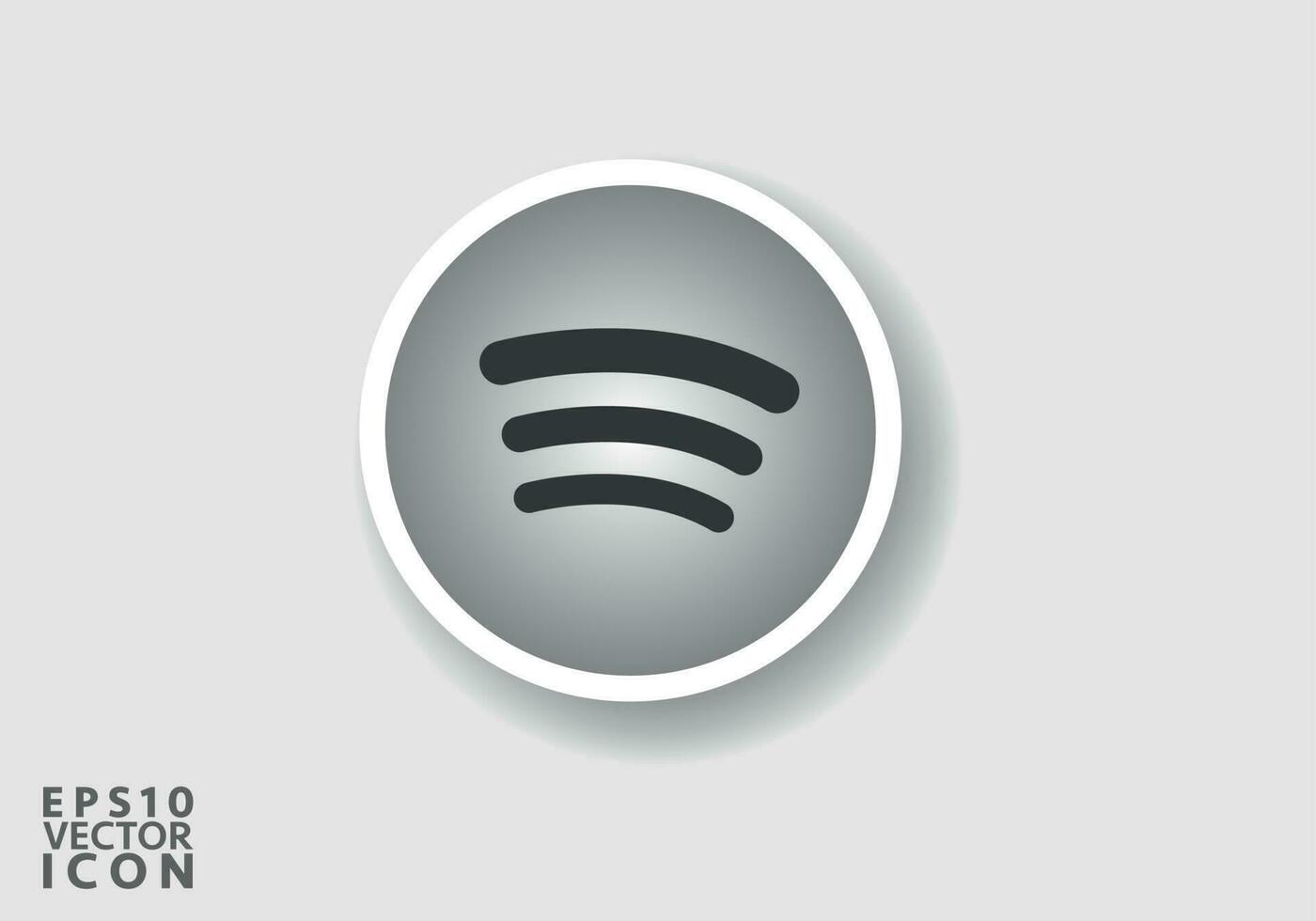 spotify logo. realistico sociale media icona logotipo. spotify piatto icona modello nero colore modificabile. spotify piatto icona simbolo vettore