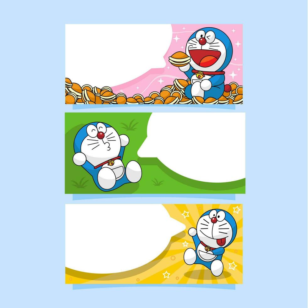 blu gatto orizzontale bandiera vettore