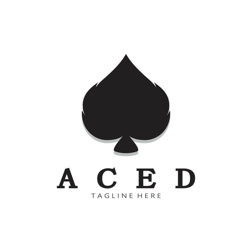 asso logo design per casinò poker App Giochi vettore