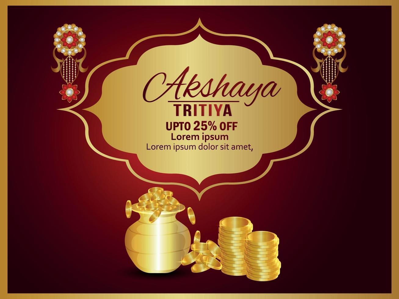 akshaya tritiya portamonete in oro con orecchini in oro vettore