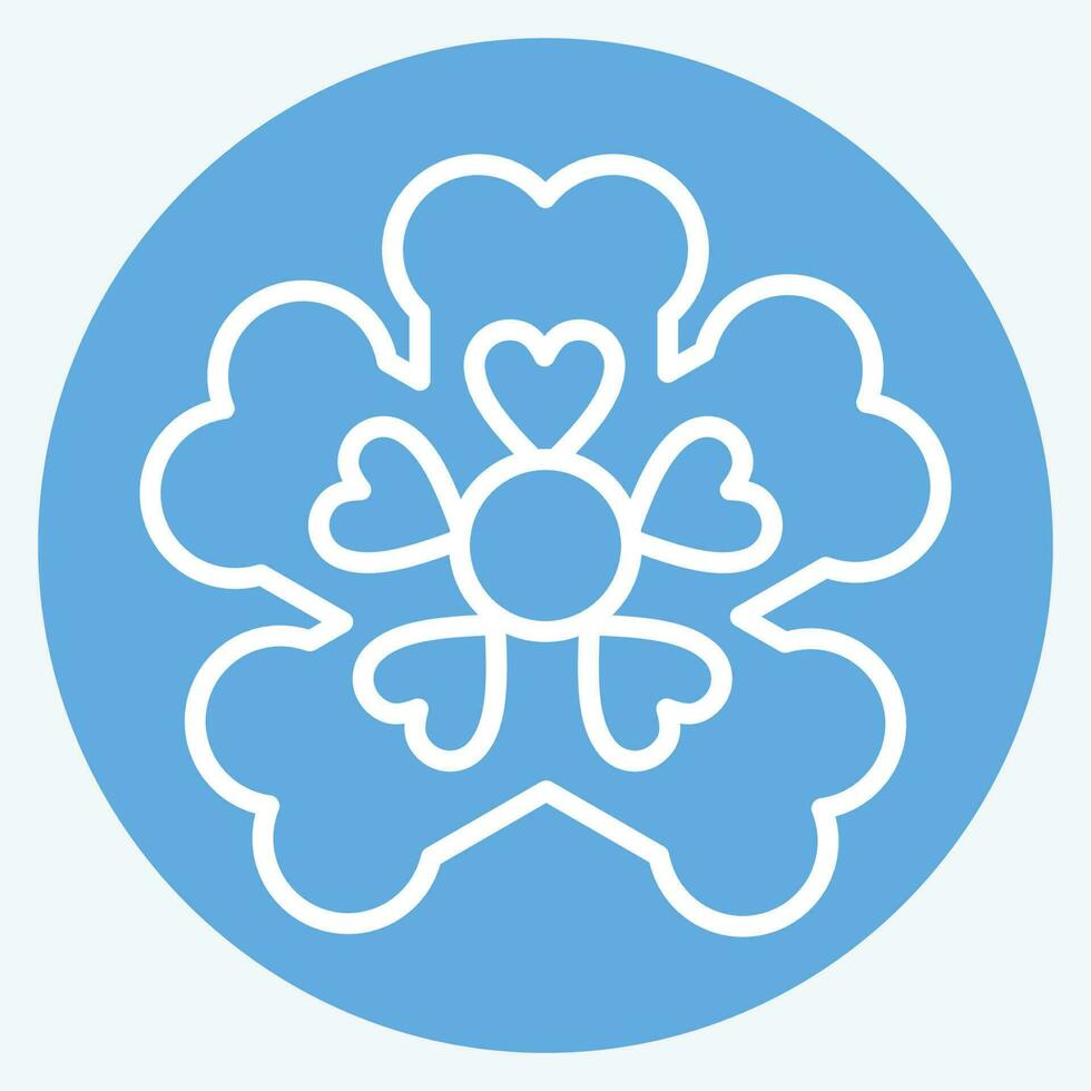 icona primula. relazionato per fiori simbolo. blu occhi stile. semplice design modificabile. semplice illustrazione vettore