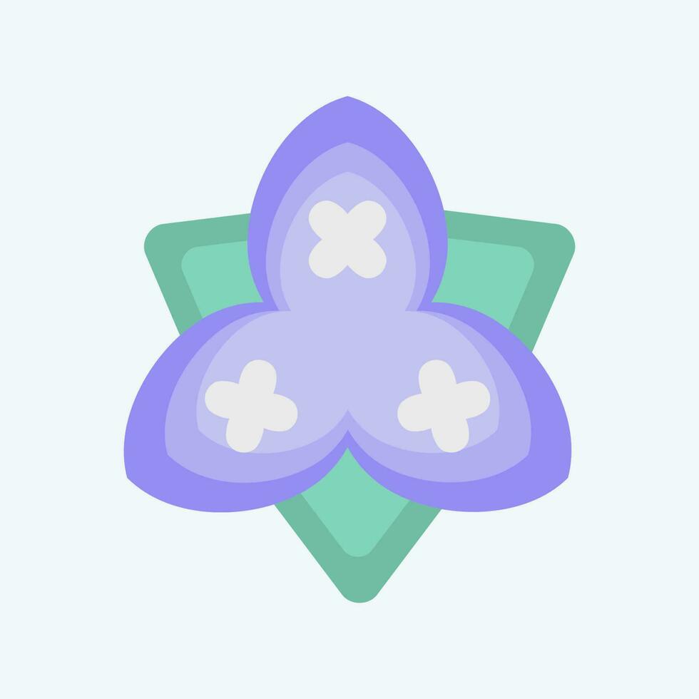 icona bouganville. relazionato per fiori simbolo. piatto stile. semplice design modificabile. semplice illustrazione vettore